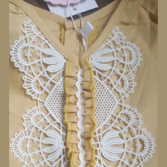 NWT Dollcake Ethnic dress boho chic party Mustard♡ - Picture 3 of 6